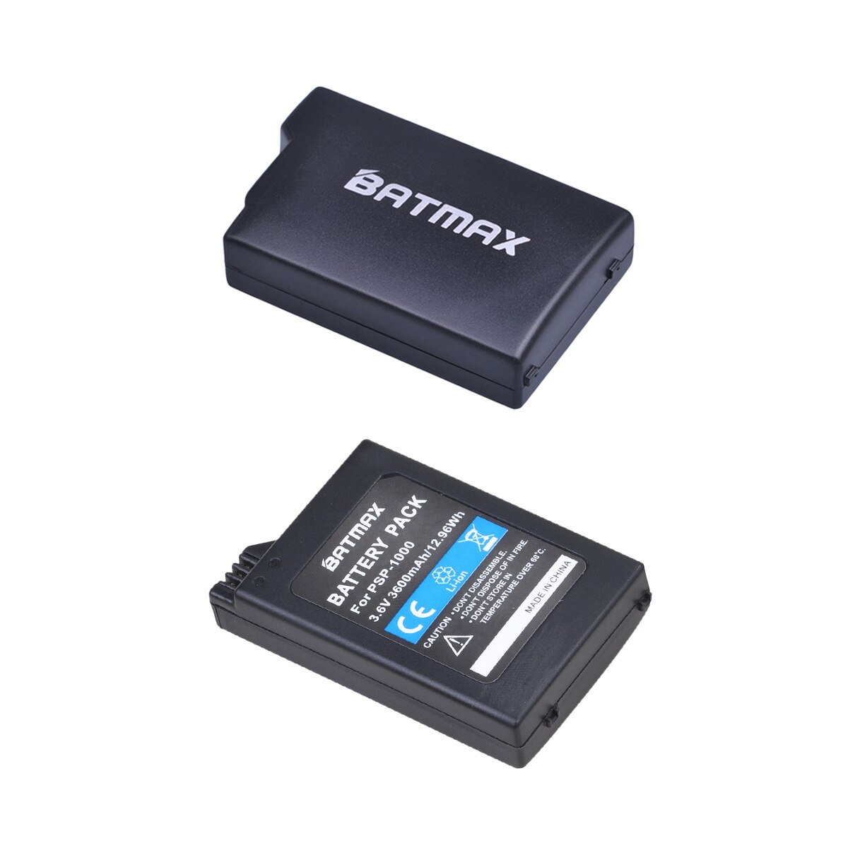 2 stk 3600 mah psp 1000 batteri + hurtigled lader + for psp 1000 psp 1000 psp -110 konsoll gamepad