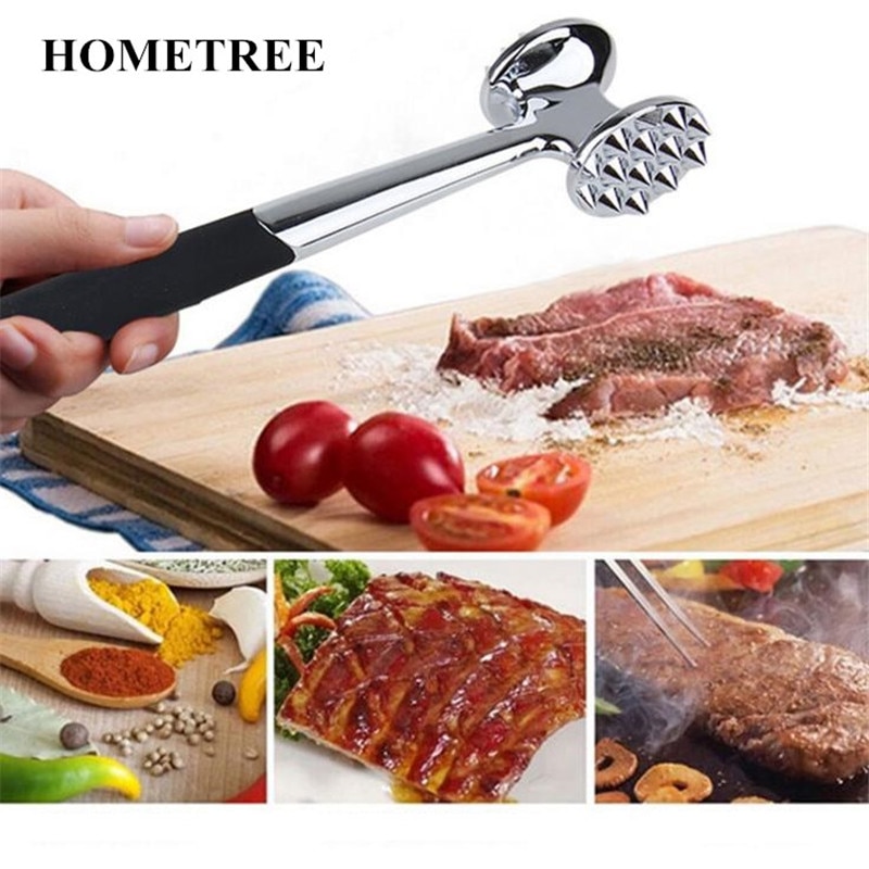 HONETREE 1 Pc Rvs Kip Vlees Hamer Metalen Biefstuk Hamer Tenderizer Keuken Koken Vlees Gereedschap H586
