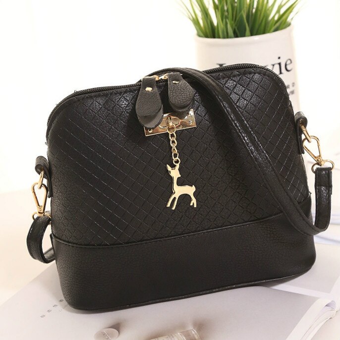 Shoulder Bags for Women Mini Bag with Deer Toy Shell Shape Small Messenger Crossbody Bag Ladies Zipper HandBags