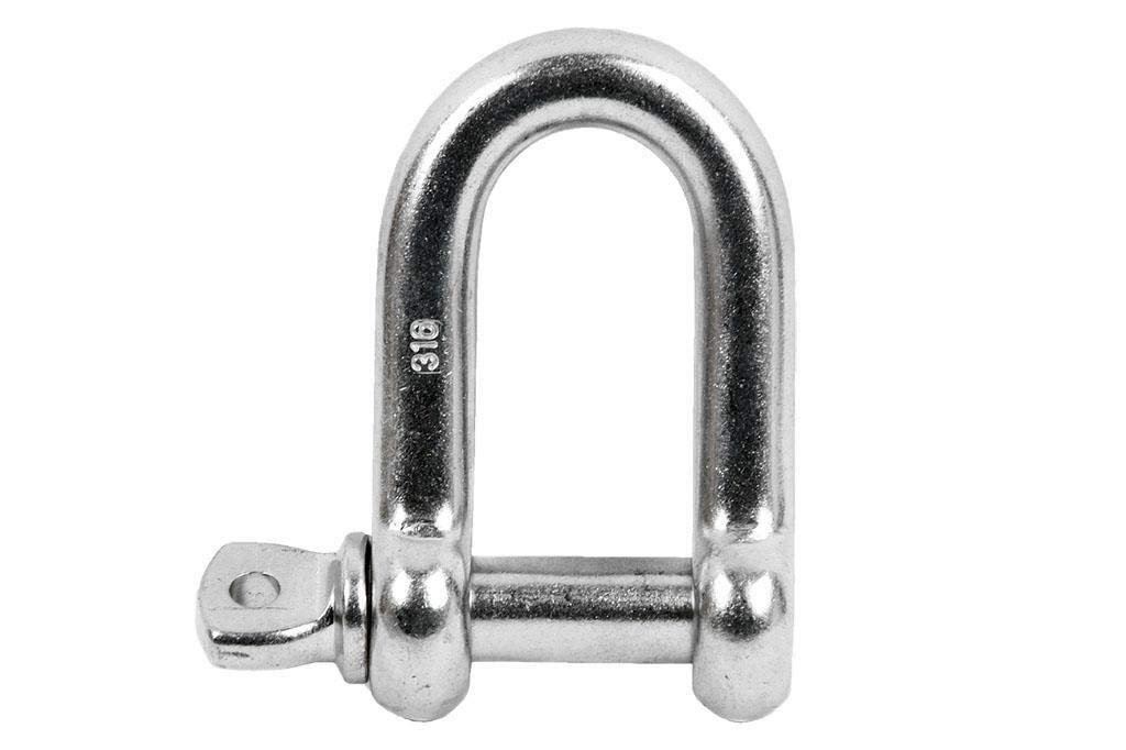DOJA INDUSTRIAL | Grilletes de Acero Galvanizado M5 | PACK: 5 | GRILLETE de acero RECTOS para colgar saco de boxeo cables de ace