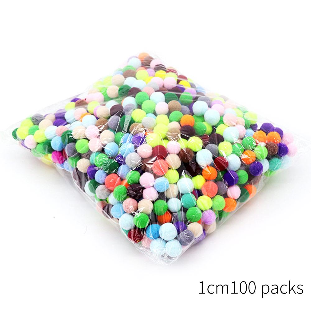 Gör-det-själv handgjorda leksaker 1/1.5cm student hantverk 100 st hem leksak gör-det-själv blandade färg sammet tvinnad stav 100 pack barn: 1cm 100 st