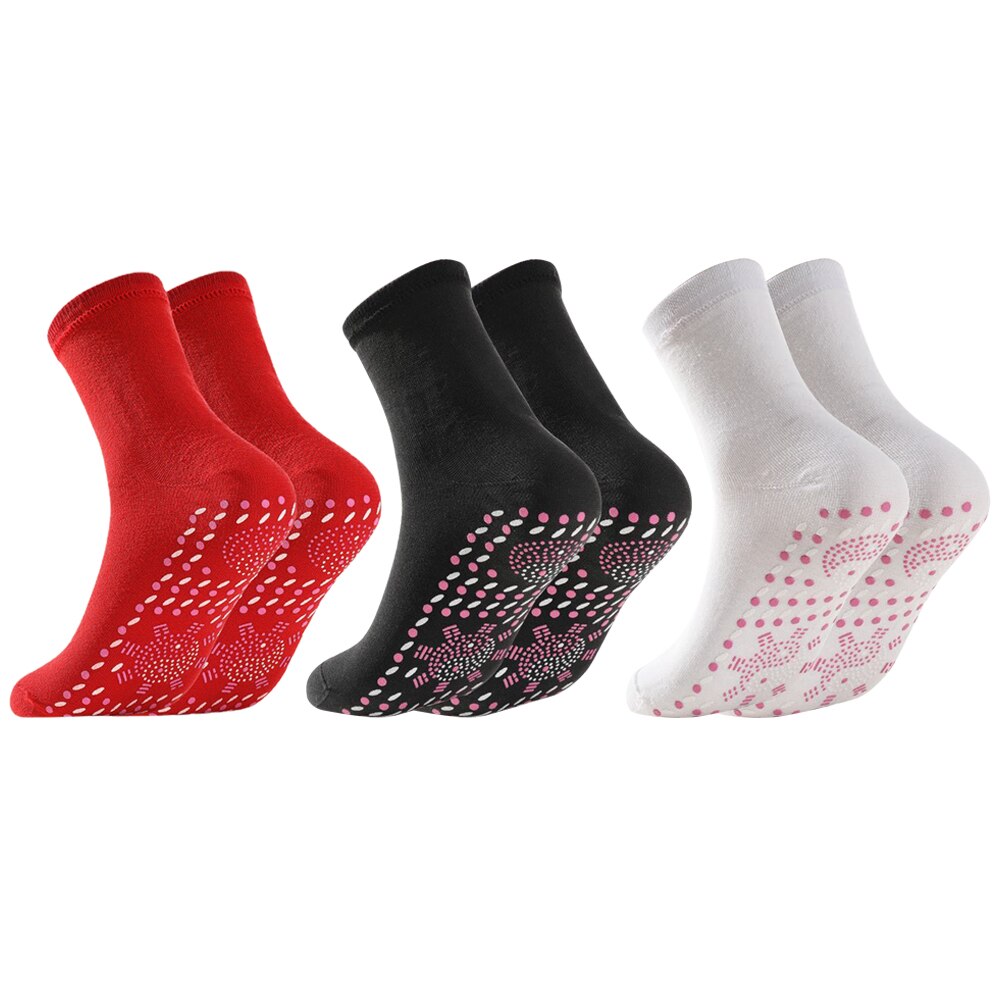 Chaussettes de soins de santé auto-chauffantes, 2 pièces, thérapie à la Tourmaline, confortable, respirant, masseur de pieds, soulagement de la douleur, chaussettes magnétiques unisexes,