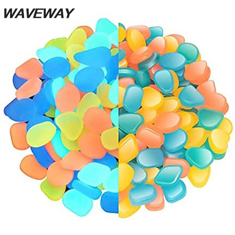 25Pcs Glow in the Dark Garden Pebbles Glow Stones Rocks for Walkways Garden Path Patio Lawn Garden Yard Decor Luminous Stones