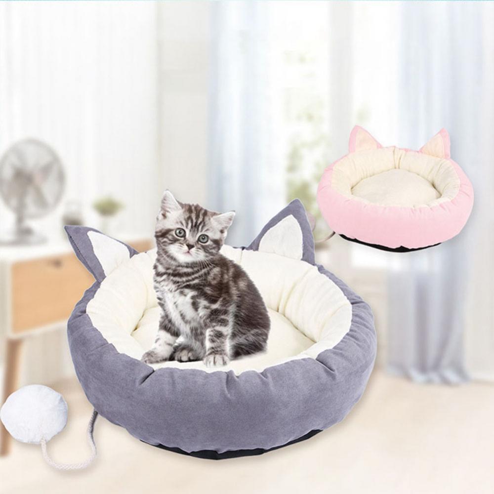 40% Offres Spéciales! Nid en peluche pour chien et chat, doux, pour l'hiver, chiot, chaton, , rond, maison, lit, fournitures