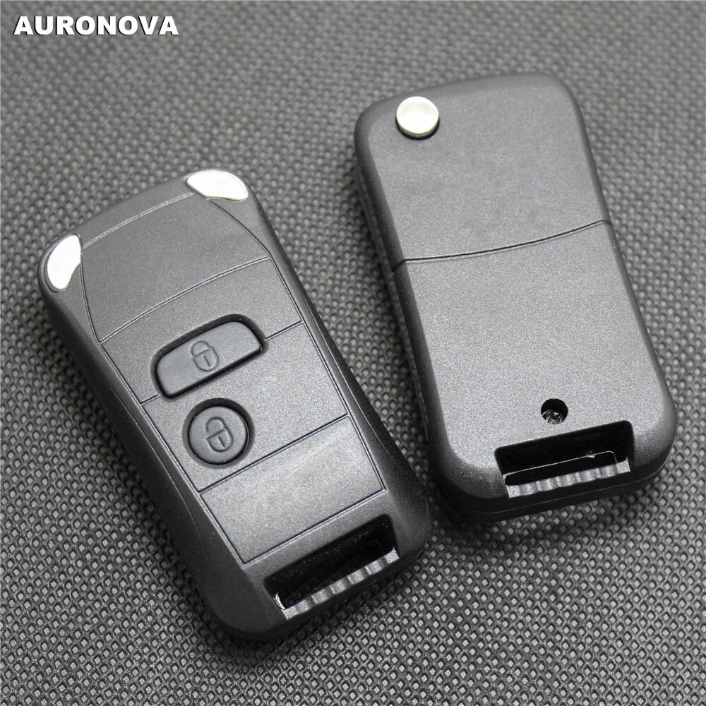 Auroneva para Peugeot 307 llave de coche modificada y mejorada plegable 2 botones llave de coche remoto tipo Mini Coche