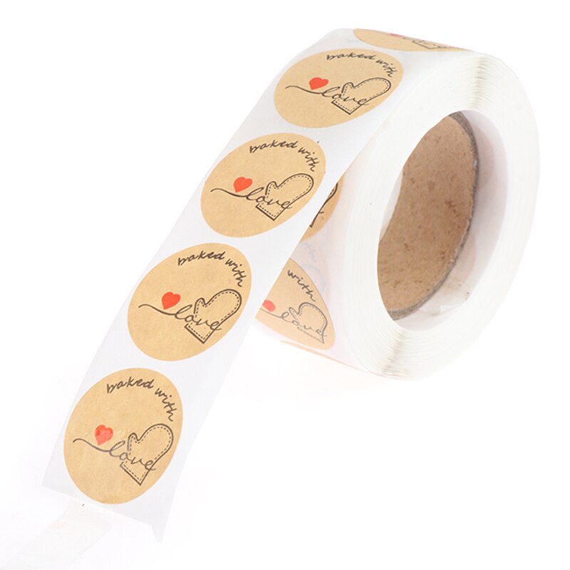 500Pcs/roll Bakery Stickers Labels for Baked Food Bread Cake Package Decoration