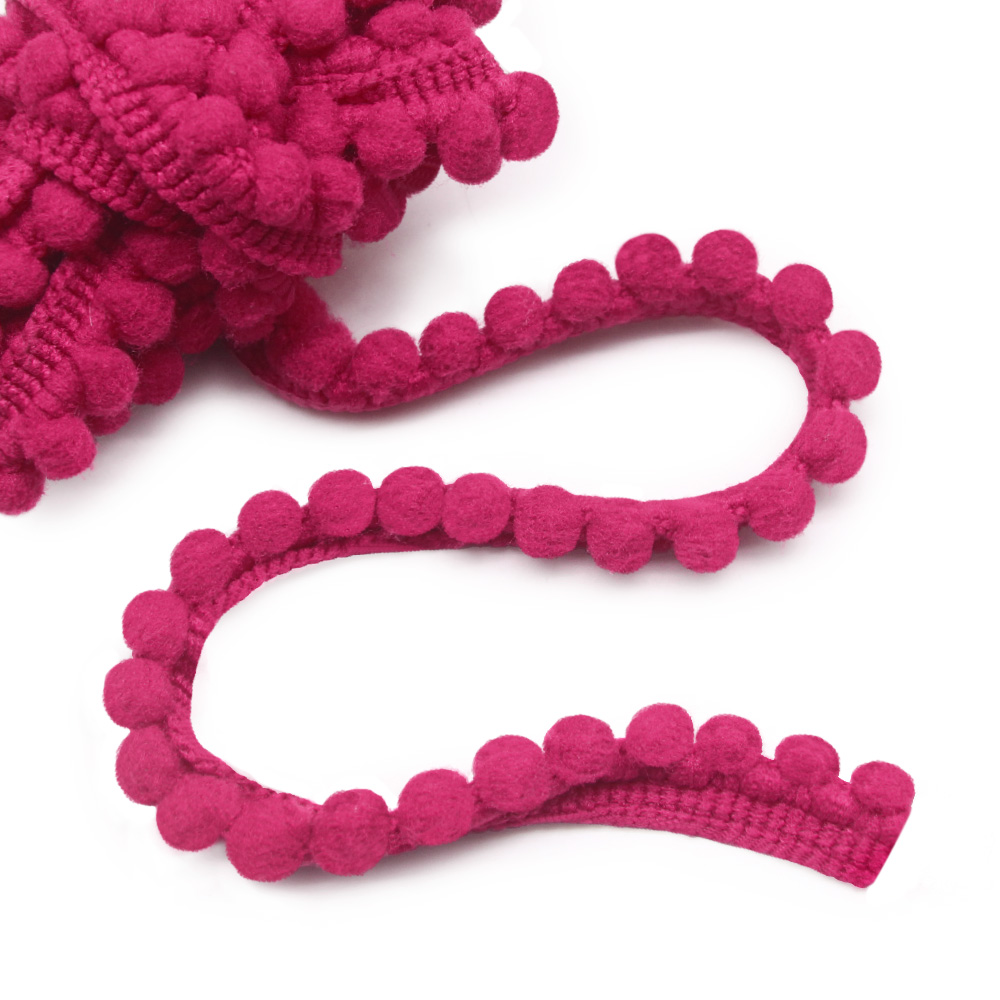 2 meter pompomkant boll pompom frans band sömnad spets virat tyg handgjorda hantverkstillbehör gör-det-själv: Koppar