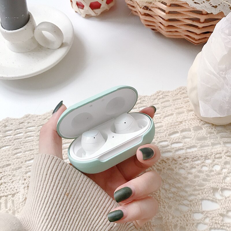 Earphone Case For Samsung Galaxy Buds + Cases Full Cover Hard PC Anti Wireless Bluetooth Earphone Protective Charging Funda: Blue