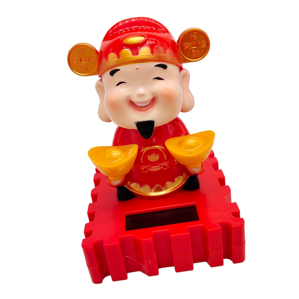 Prettyia Solar Power Dancing Wealth Fortune God Swinging Figure