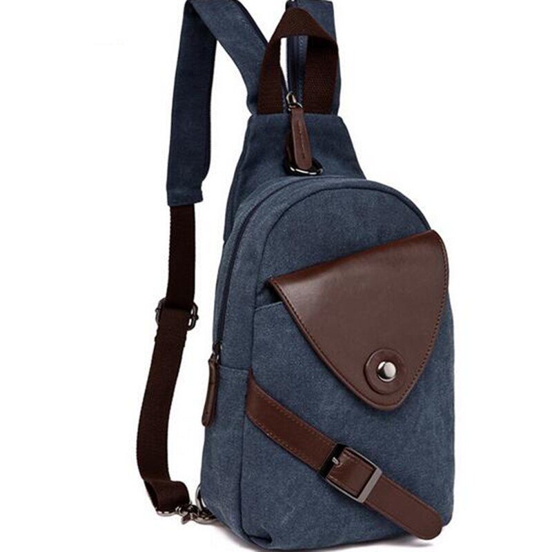 Multifunctionele Mannen Rugzak Rugzak Vintage Mode Mannen Borst Pakken Schoudertas Ontworpen Canvas Leisure Solid