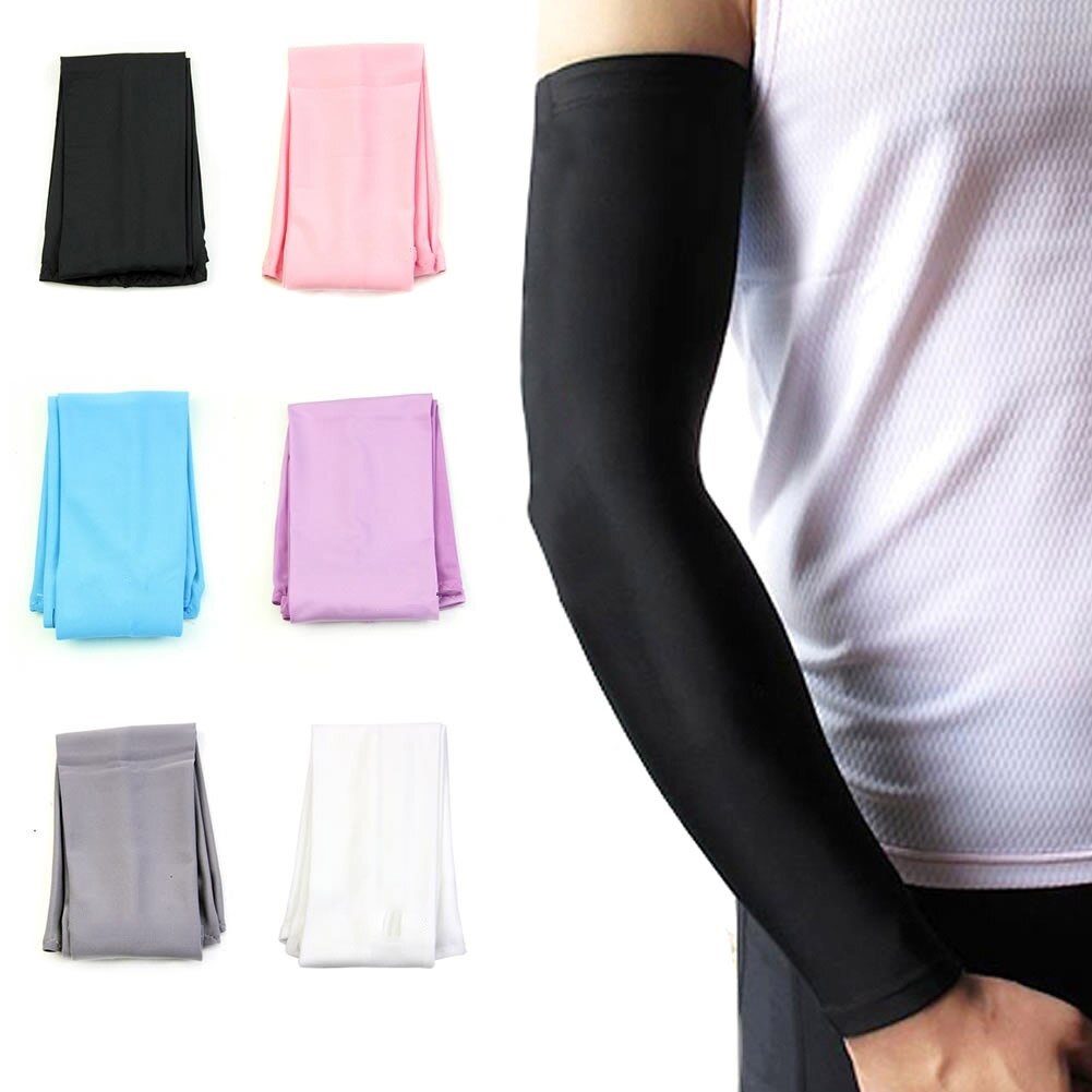 1 par de fundas de brazo bloqueadas con protección solar UV para exteriores, ciclismo, Golf, pesca, escalada BHD2