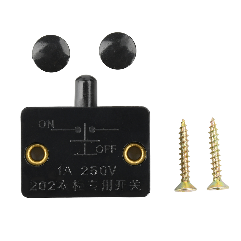 1A 250V Automatic Reset Switch Closet Cabinet Light Switch Household Cabinet Door Control Switch Wardrobe Light Switch: Bundle2