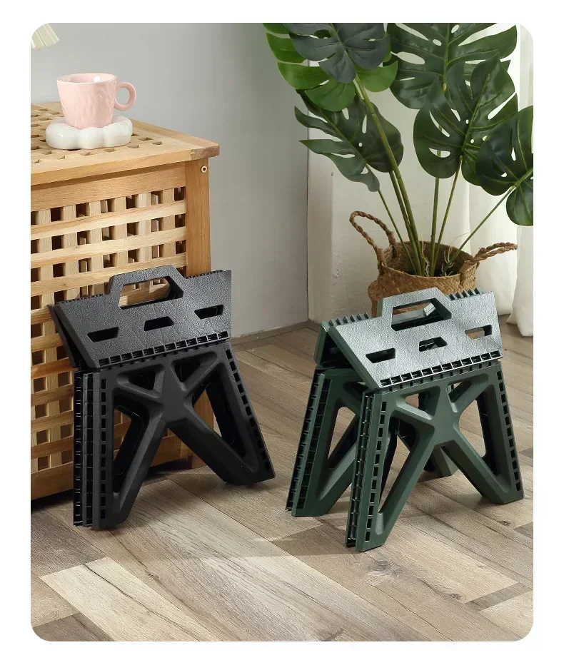 Kleiner Hocker für den Außenbereich, tragbarer Klapphocker, hohe Tragfähigkeit, langlebig, kleiner Stuhl, Angelhocker, Strandhocker, Campinghocker