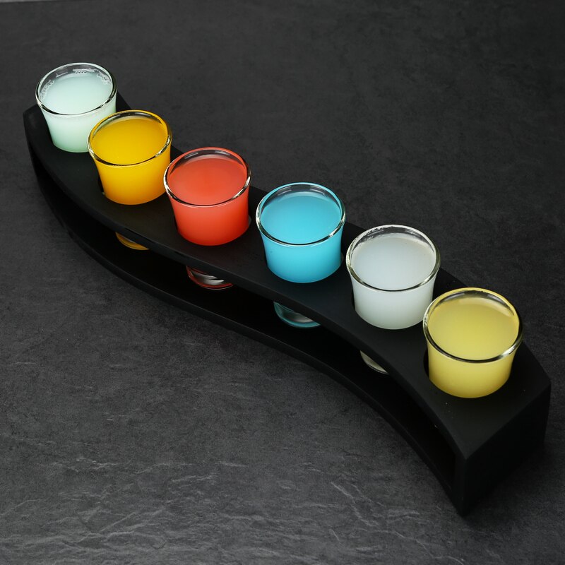 45ml Bullet Cup Set Shot Glass Spirits Glass Whiskey Cocktail Tasting Cup Wine Set Vodka Flame Cup Bar Family Wine Glasses