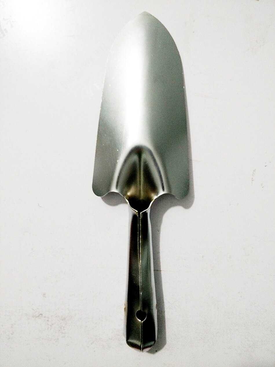 Wooden Handle Small Flower Shovel Garden Tool Simple Iron Tool Durable Garden Shovel Tool: Silver