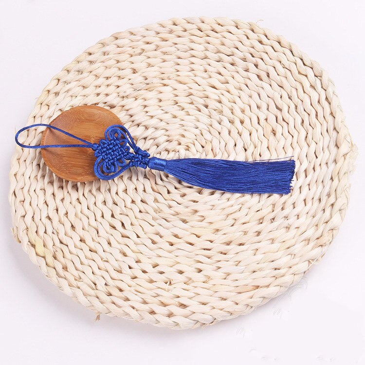 10PCS Love Heart Chinese Knot Tassels DIY Pendant Jewelry Home Textile Curtain Garment Sewing Macrame Decoration Craft Tassels: Sapphire blue