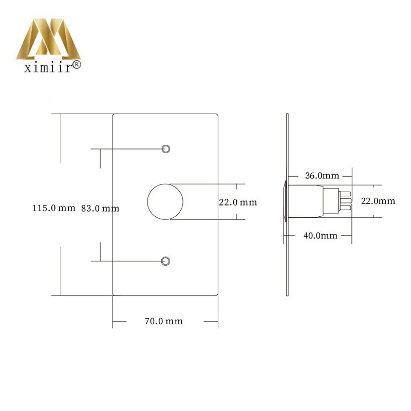 Access Control Exit Button Exit Switch Led Light IP68 Waterproof Button Access Control Push Button