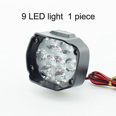 1 pair Motorcycle LED Headlight Scooter auxiliary Spotlight Headlamp 12V 24V 6500K Moto Fog lights Motorbike Spot Head Lamp DRL: Silver