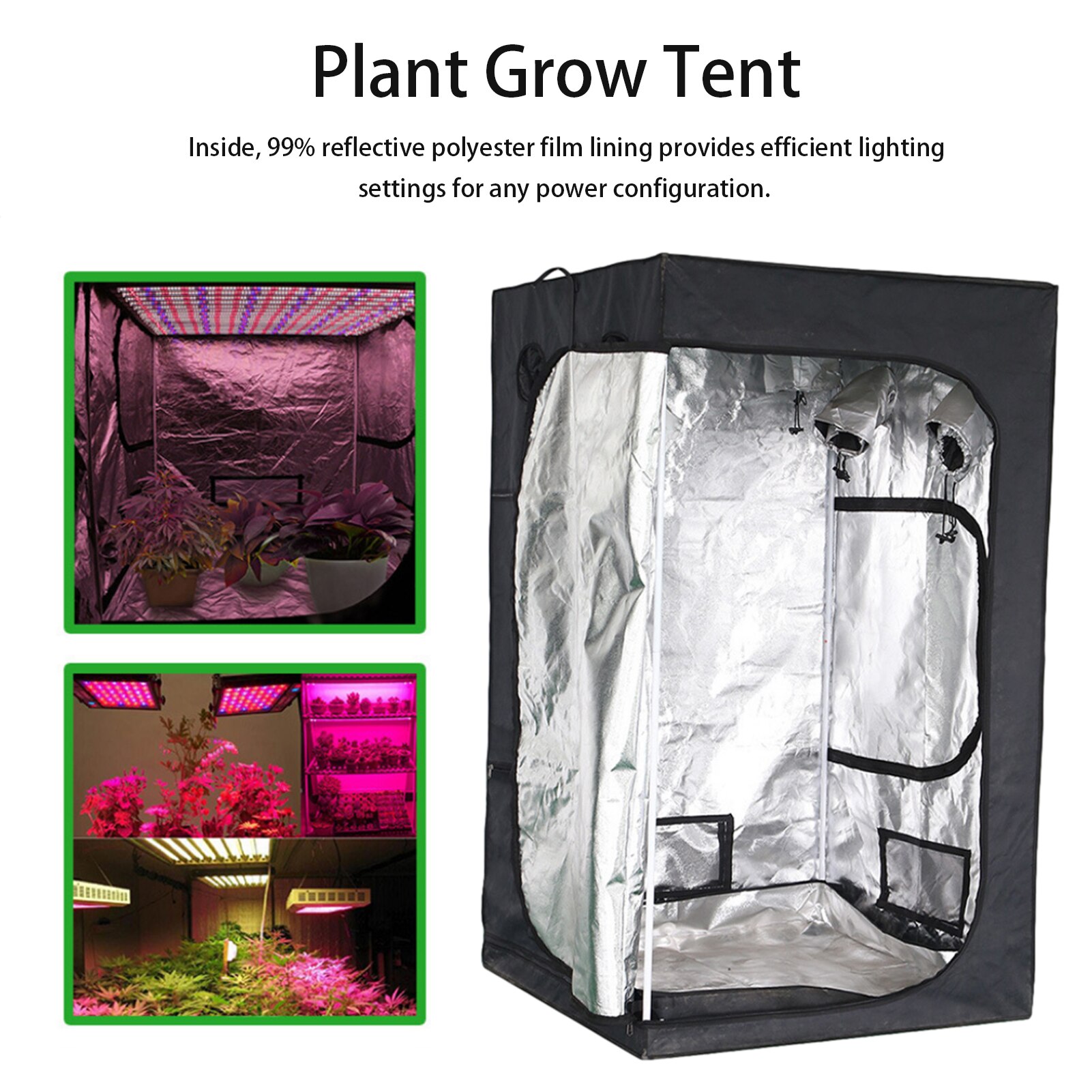 600D Indoor Garden Cultivation Plant Tent Flower Plant Grow Tent Hydroponic Plant Tent For Plant Grow Tent Universal 60*60*140cm
