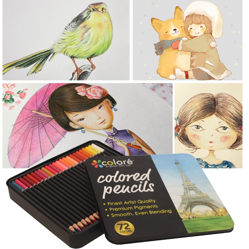 72 Kleuren Kleurpotlood Schilderen Kleur Lood Set Art Ijzer Boxed Set Schrijven Tekening Art Supplies