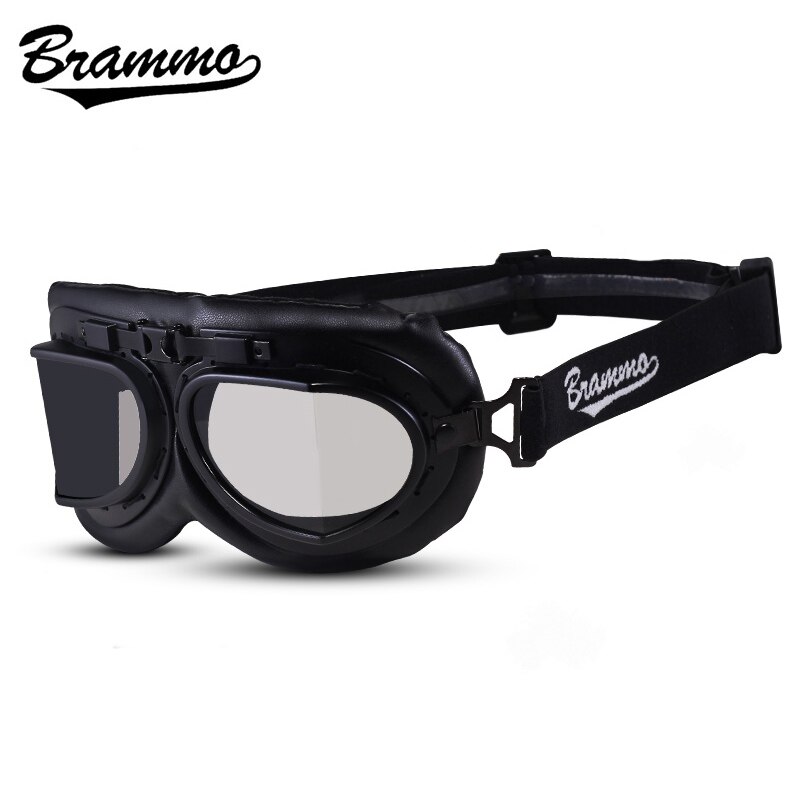 Brammo Retro gafas de motocicleta Motocross gafas de moto Vintage piloto aviador Scooter gafas de motociclista protección UV gafas