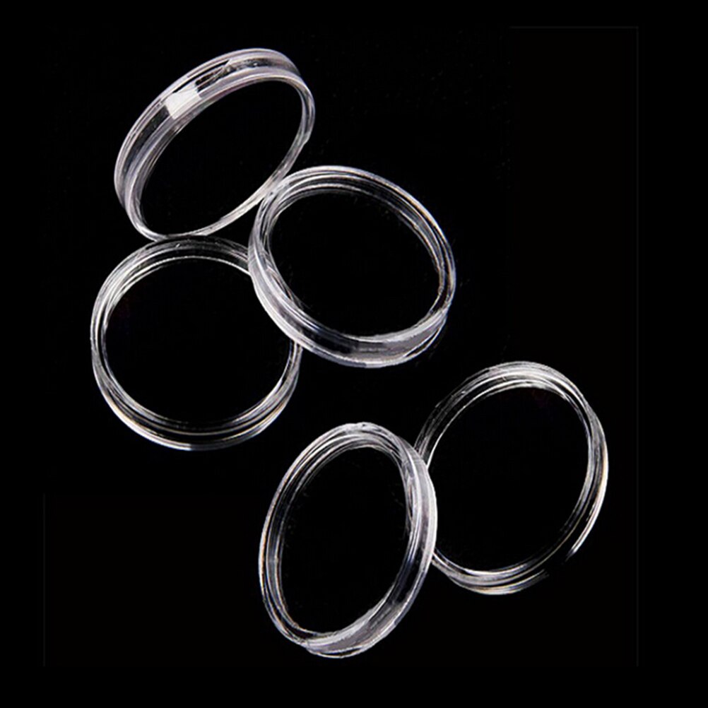 Qunclay Lot de 30 tubes de rangement pour pièces de monnaie en plastique transparent avec couvercle à vis pour fournitures de collection