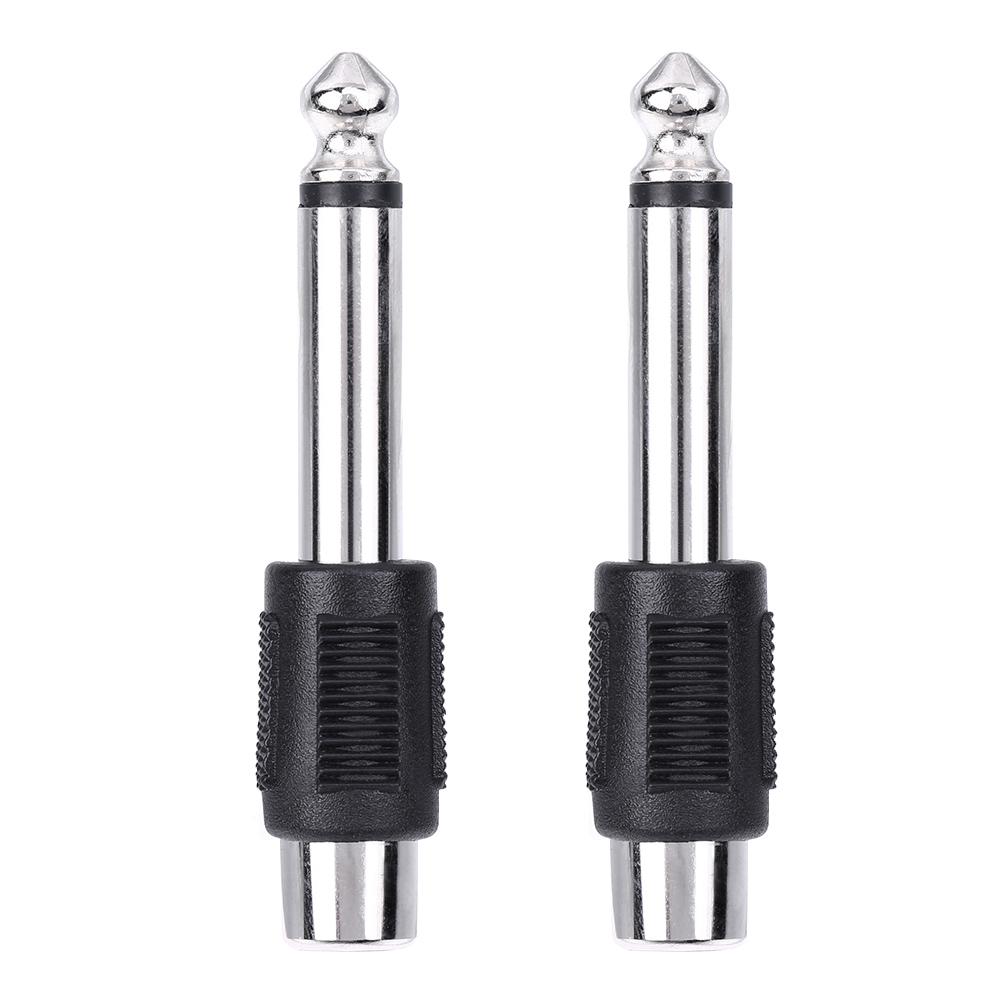Adaptadores de Audio RCA/AV hembra a macho, 6,35mm, 1/4 pulgadas, 4 Uds.: Default Title