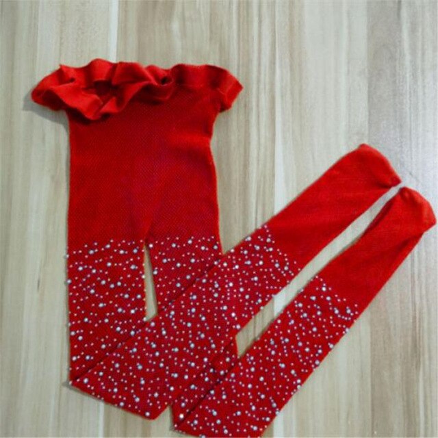 Kids Baby Meisje Strass Netkousen Kinderen Meisje Mesh Panty Pailletten Pearl Hollow Out Panty Meisje Kousen: D