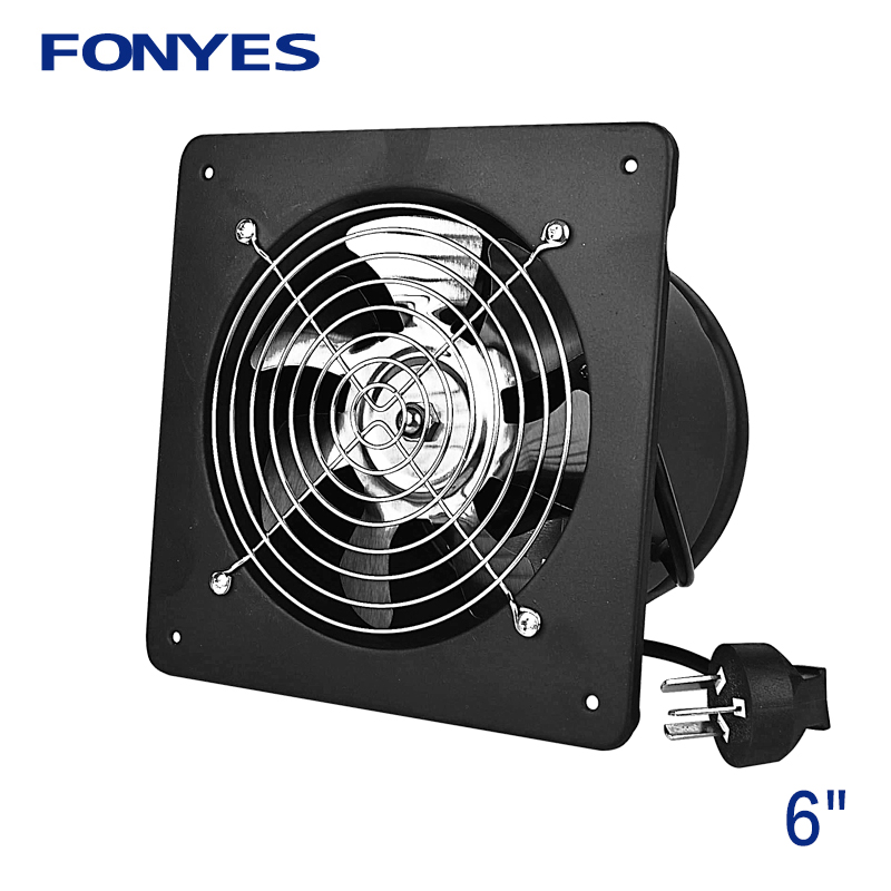 6 inch axial wall fan ventilation high speed ventilator for kitchen metal air extractor exhaust fan air vent industrial fan 220V