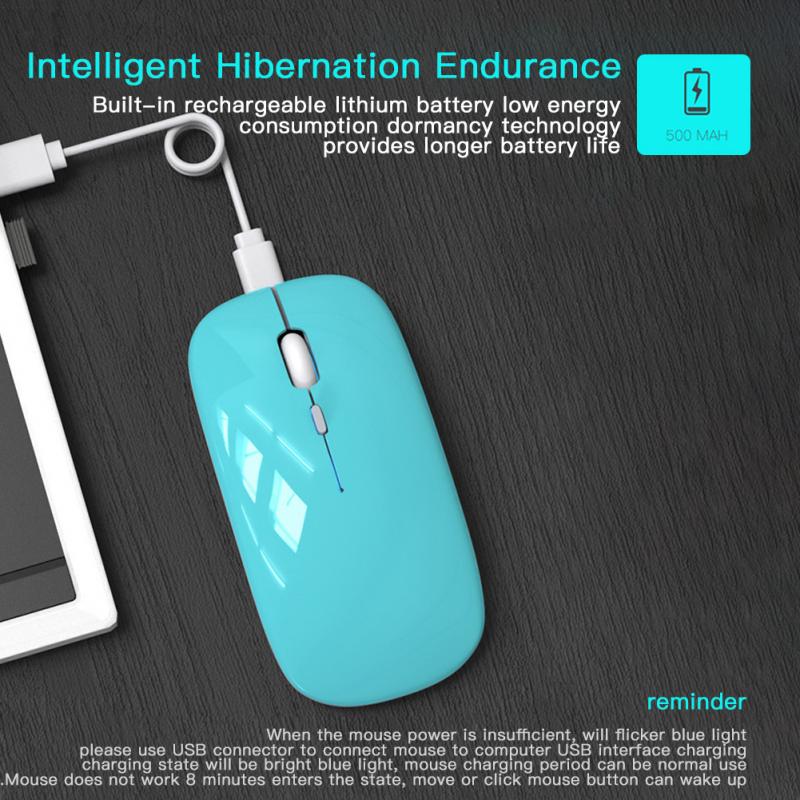 Wireless Mouse Bluetooth Mouse Computer Silent Mouse 2.4Ghz RGB Rechargeable LED Light USB Optical Mice For PC Laptop