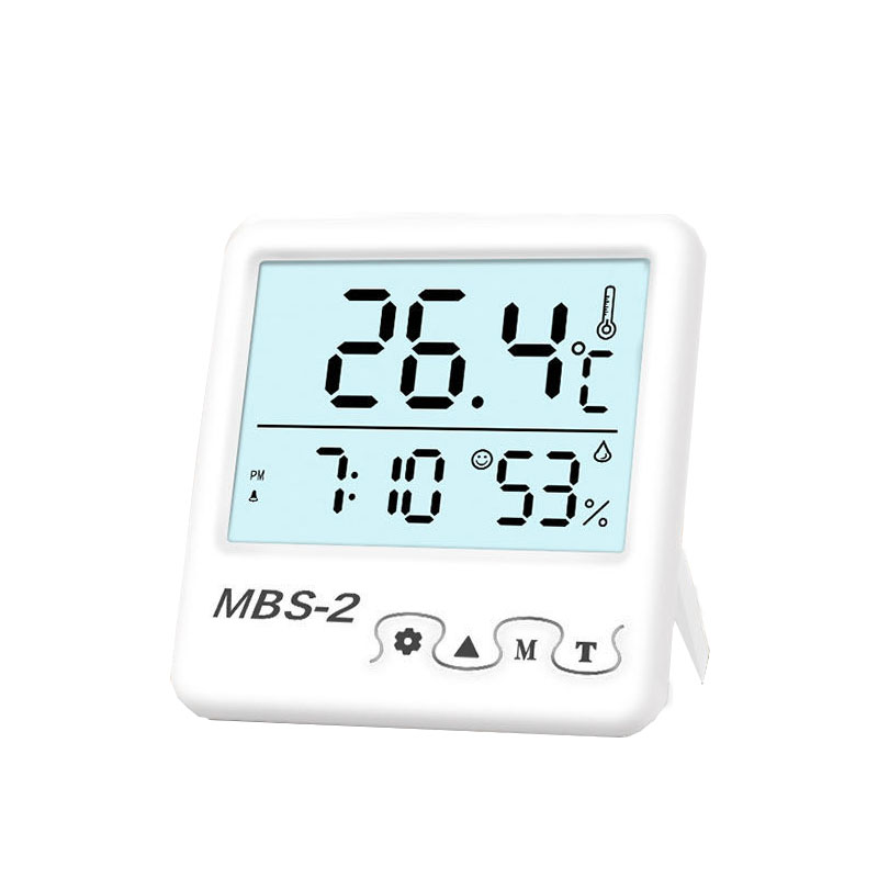 TECLASER Digital Weather Station Indoor Room Hygrometer Clock Thermometer Large Screen Temperature Humidity Meter MBS1: MBS2