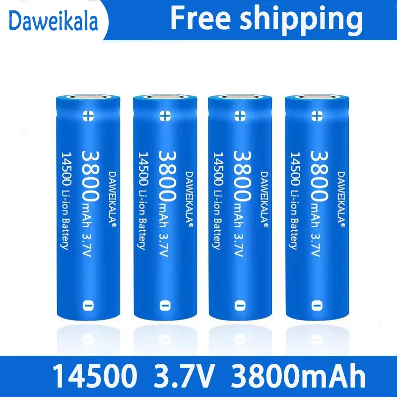 14500 Battery 3.7V Large Capacity 3500mah Lithium Ion Battery, Used for Electric Toothbrush, Razor, Barber Rechargeable Battery: black