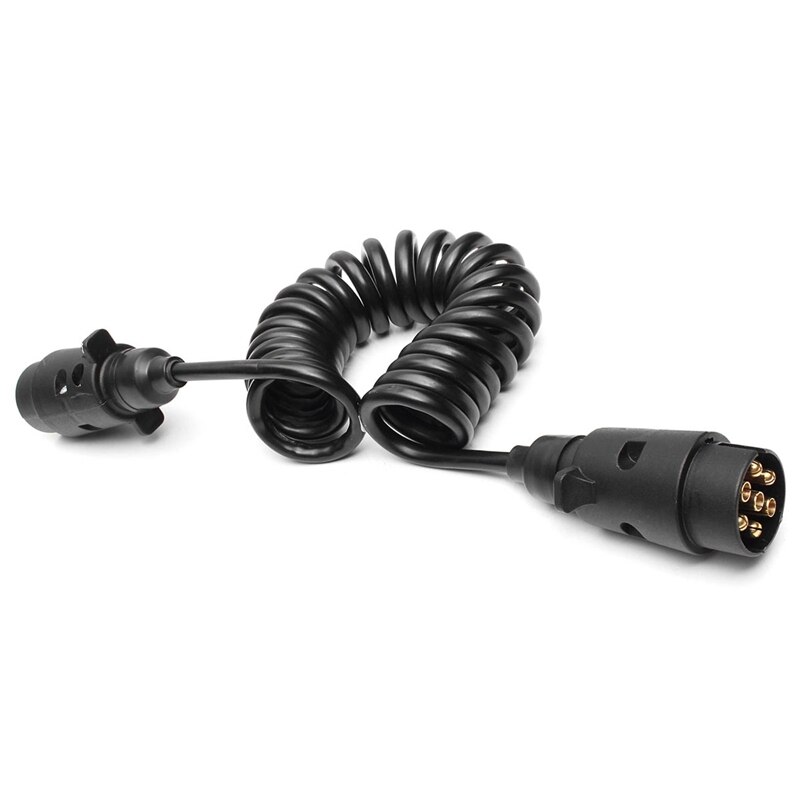 2M 7 Pin Car Towing Trailer Light Board Extension Cable Lead Truck Plug Socket Wire Part Couplings Circuit Plug Socket