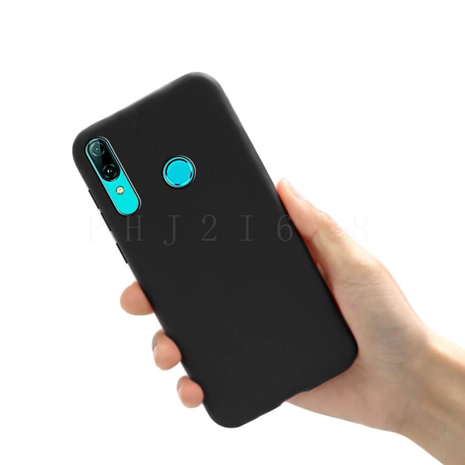 Voor Huawei P Smart Case POT-LX1 POT-LX3 Leuke Candy Soft Silicone Telefoon Gevallen Voor Huawei Psmart Back Cover 6.21 &#39;&#39;Coque: Black