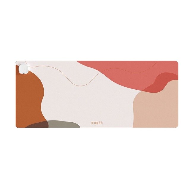 Xiaomi SOTHING Heating Mouse Pad Office Warm Table Mat Computer Desktop Fever Waterproof Smart Timer Table Warming Mat: Pink