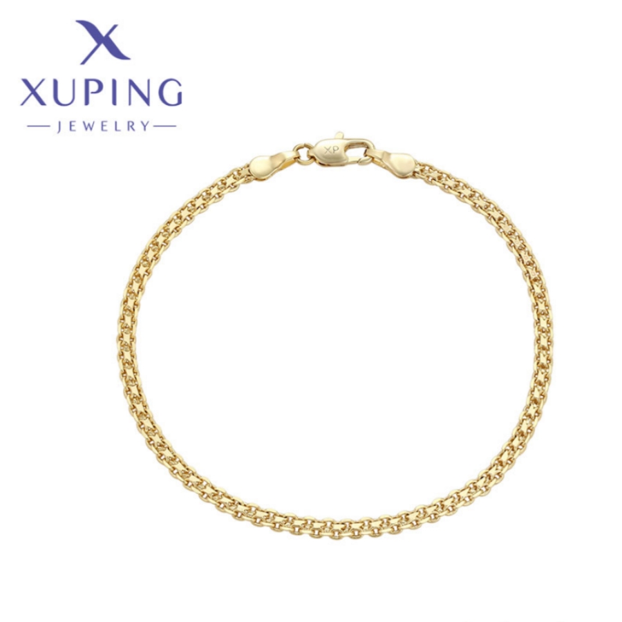 Xuping Sieraden Trendy Prachtige Elegante Stijl Damesarmbanden Licht Goud Kleur Verjaardag Kerst Meisje Cadeau X 000979197: Default Title