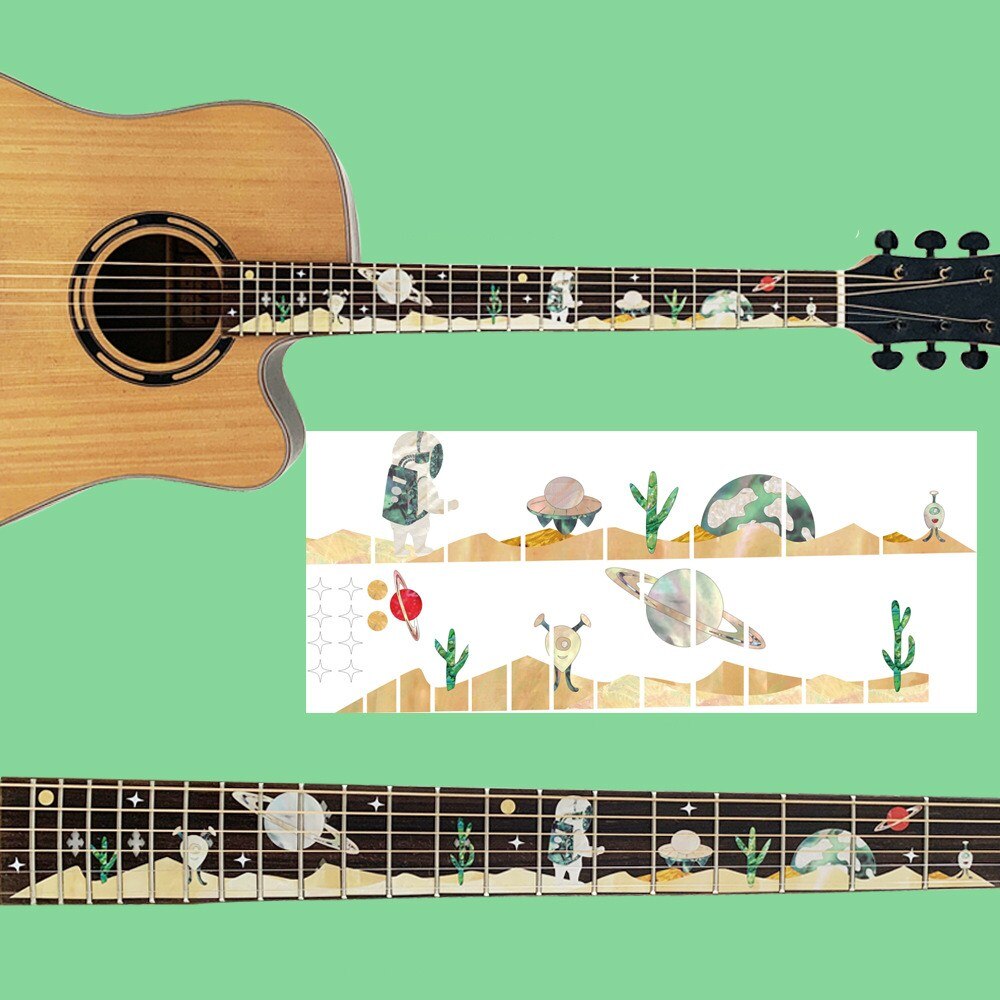 Guitar Fretboard Decals Inlay Sticker Guitar Neck Headstock Guitarra Bass Ukulele Thin Sticker Guitarra Accessories: C