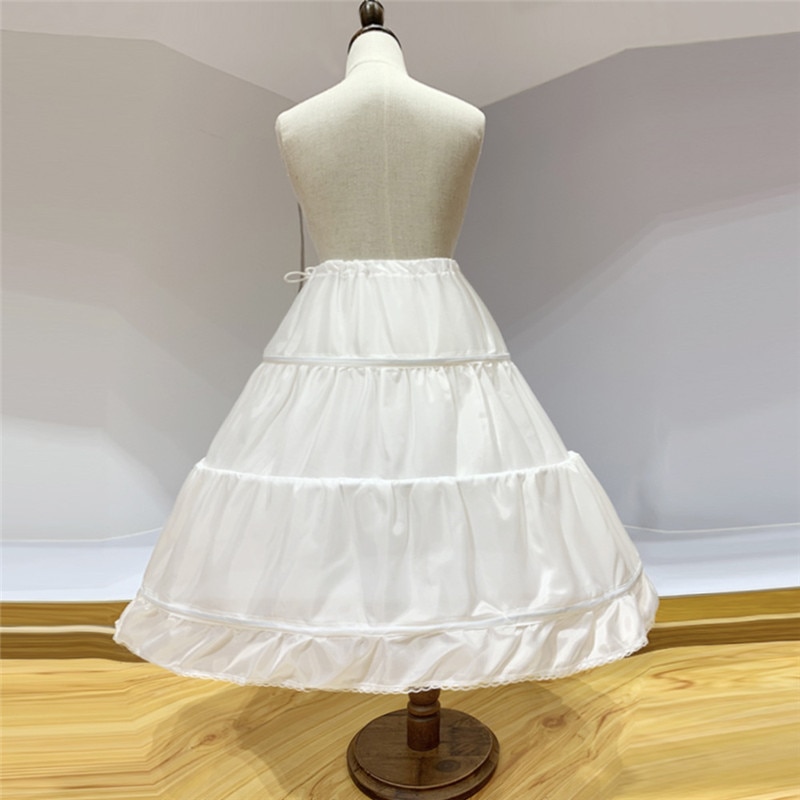 Jupes Tutu blanches pour filles | Jupes pour enfants 3 créoles, accessoires de mariage, Crinoline, vêtements pour enfants