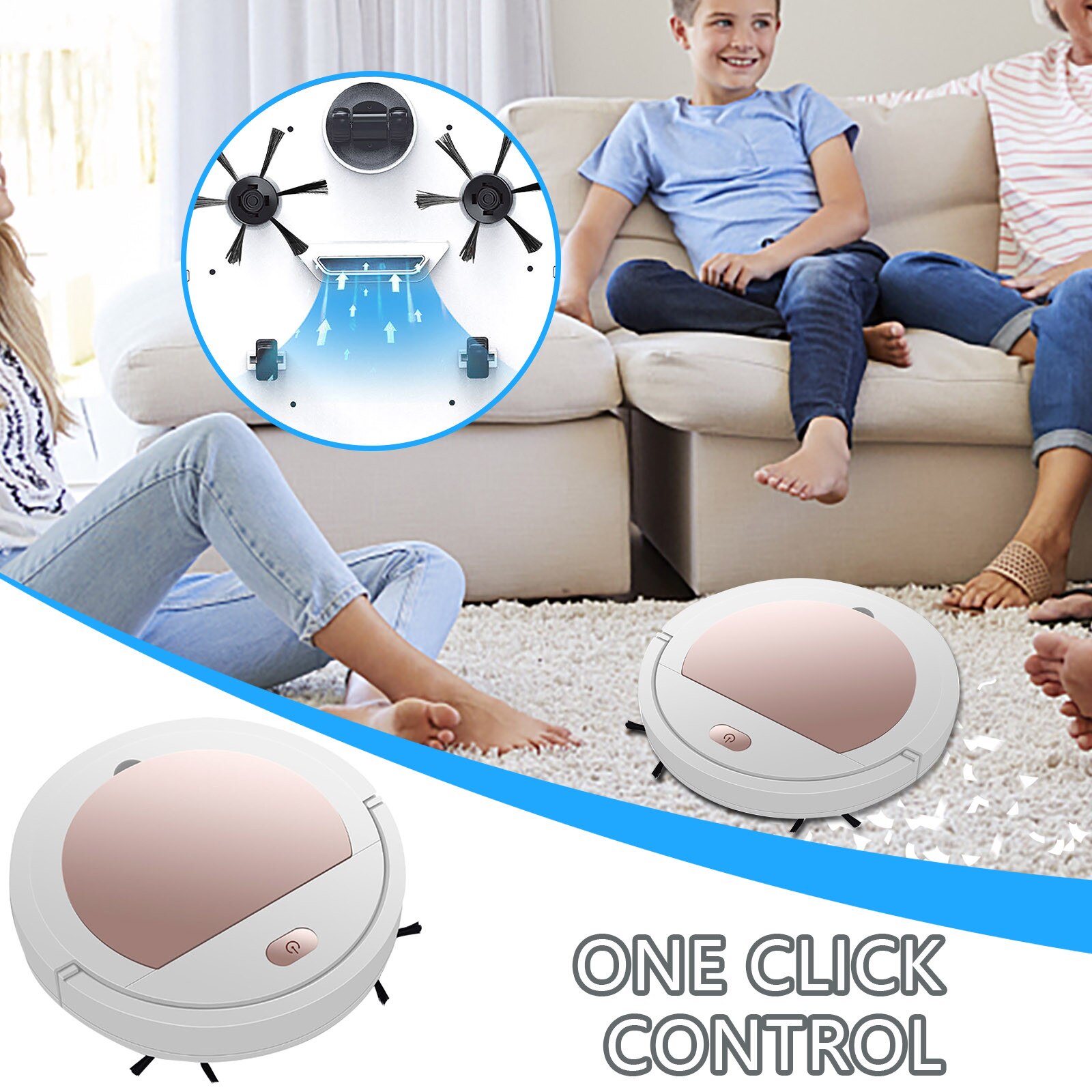 Multi-function Robot Vacuum Cleaner Cleaning Machine Intelligent Charging Vacuum Cleaner Three-in-one Sweeping Machine #YL5