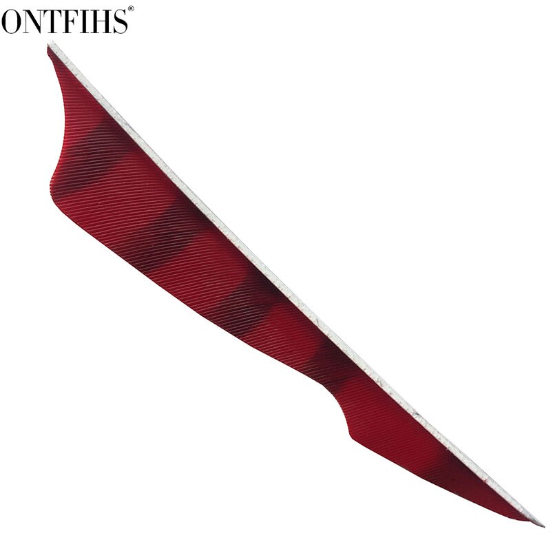 ONTFIHS RW-50 pièces 4 "rayé Double multicolore piqûre Arrrow plume Fletching pour tir à l'arc flèche accessoires Fletches plumes