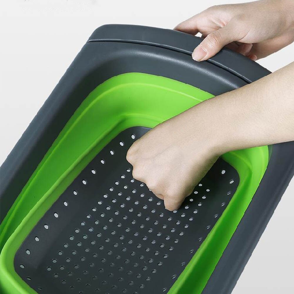Passoire rétractable pliable en silicone au-dessus de l'évier avec poignée, passoire pliable de cuisine, bols, panier de filtre à eau de vidange