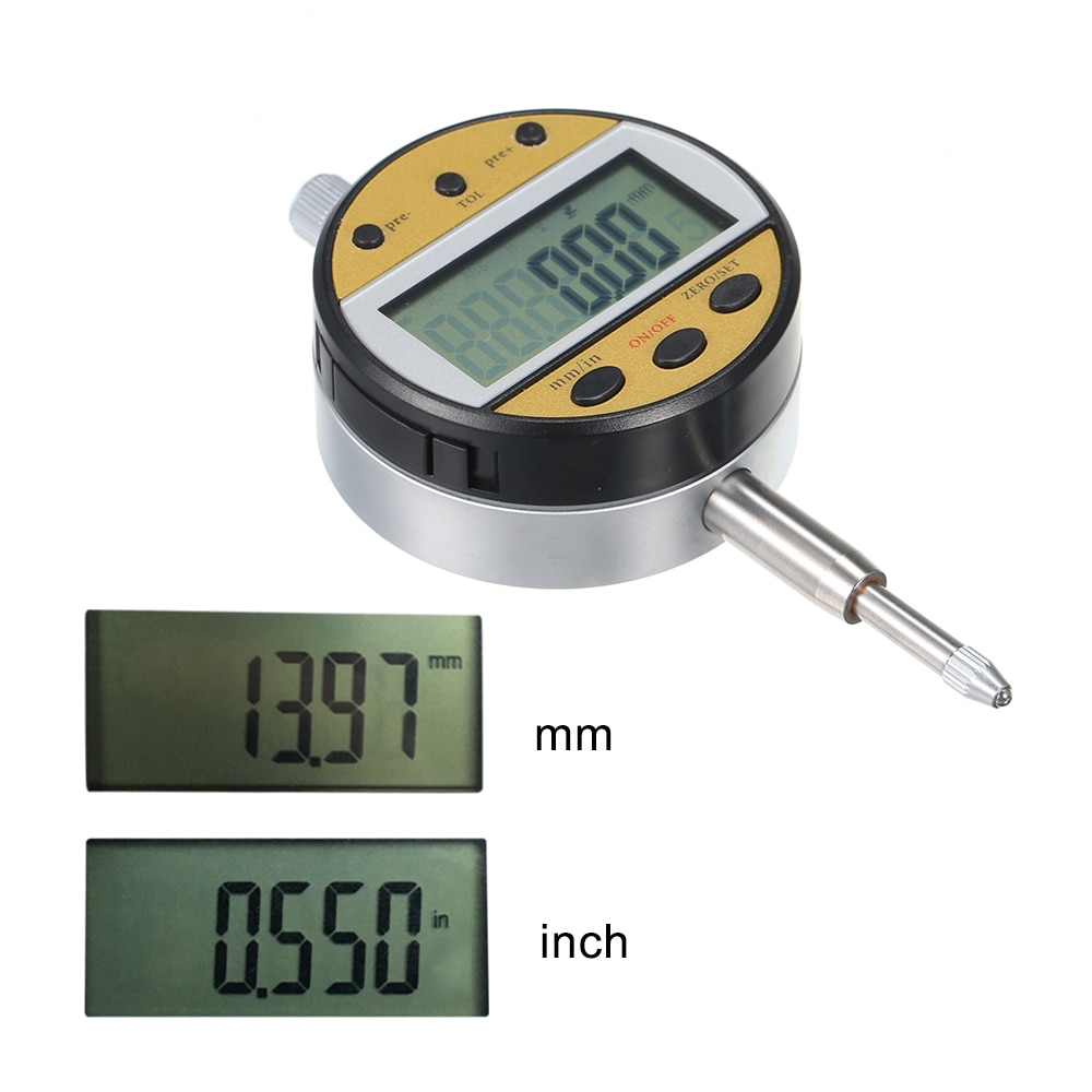 Dial Indicator Gauge Metric Indicator 0.01mm Dial Comparator Dimension Position Tolerance Detection Digital Caliber Tools