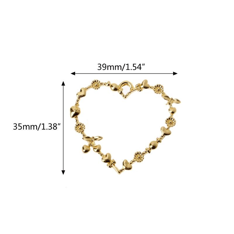 5Pcs Sweet Heart Blank Resin Frames Pendant Open Bezel Setting Jewelry Making