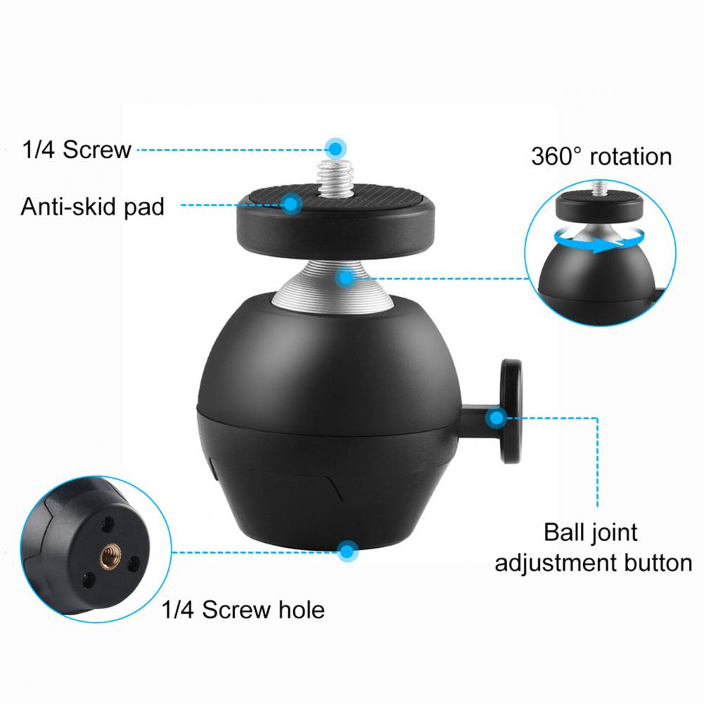 Adattatore treppiede universale in lega di alluminio ABS con testa a sfera panoramica per fotocamera