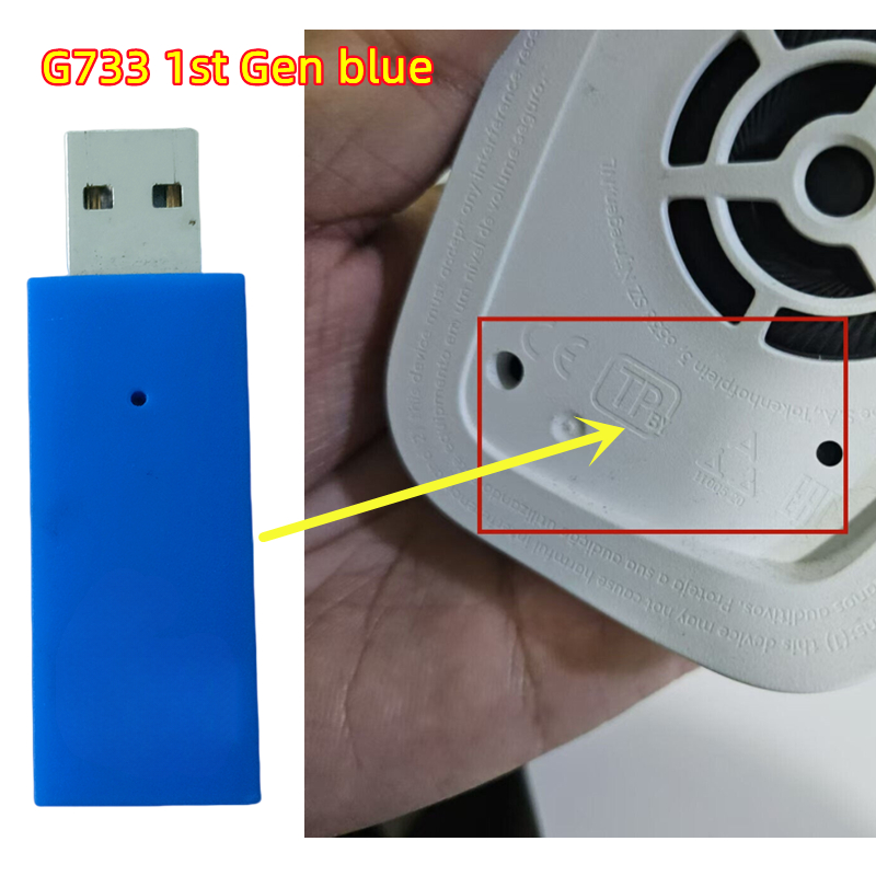 USB-Empfänger-Dongle-Adapter A-00080 für Logitech G733 kabellos Spielen Headset: Blau