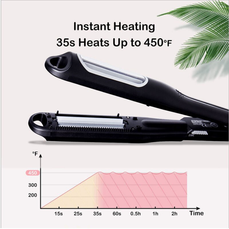 Automatic Crimping Hair Iron Volumizing Hair Crimper Hair Iron for Women Tourmaline Ceramic Rippled Barrels Auto Rotating Curler