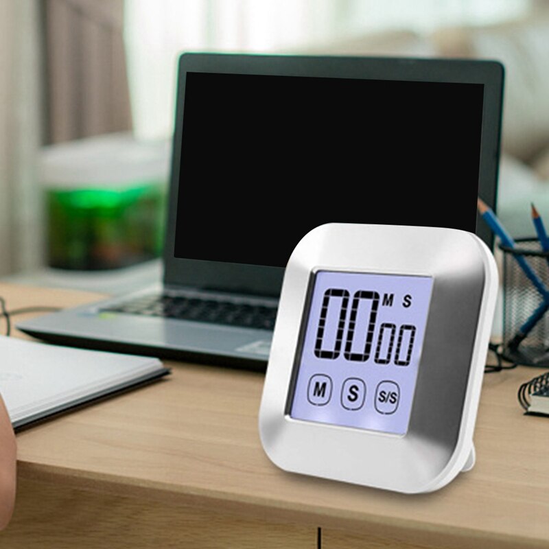 Smart Touch Screen Timer Digitale Koken Timer Magnetische Klok Lcd Abs Stopwatch Keuken Countdown Timer