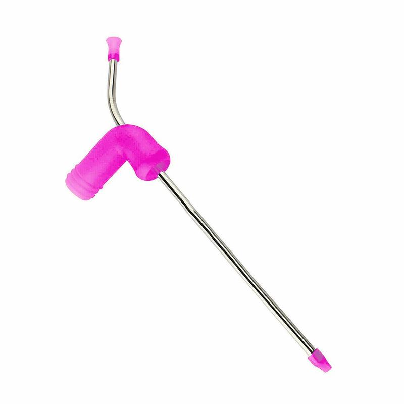 1PC Beer Snorkel Straw Beer Funnel Double Snorkel Drinking Beer Bar Tools Festivals Party Dispenser: Purple