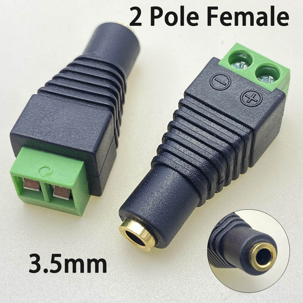 3.5mm 2/3/4 pole stekker/vrouwelijke schroef terminal socket mono/stereo connector 3.5mm 1/8 Inch hoofdtelefoon audio-ingang adapter