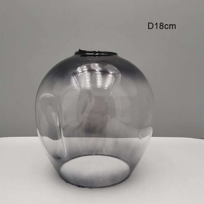 D15cm D18cm Concave Glazen Kap Vervanging voor DNA Magic Bean Lights Cover 4.5 cm opening fitter lampenkap voor E27 schroef socket: Rood